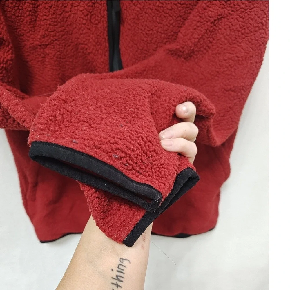 The North Face Dunraven Sherpa Full Zip Jacket‎ NF0A3YRM Mid weight Red Maroon M